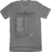 1927 New York Murderer's Row Batting Lineup Tee In The Clutch
